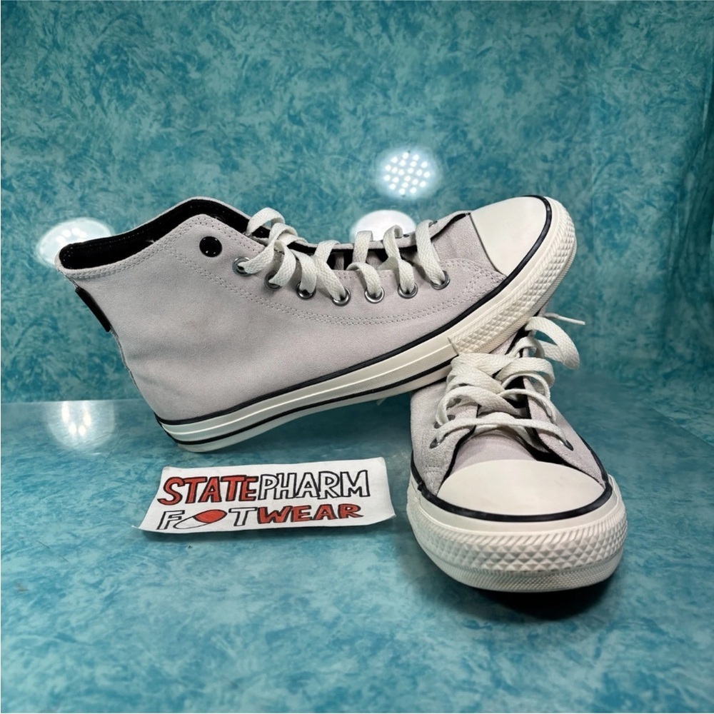 Converse CTAS Hi Water Repellent Suede Men’s Gray High Top Shoes Size 7